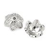 Brass Micro Pave Clear Cubic Zirconia Bead Caps KK-V015-33P-1