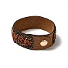 Faux Suede Snap Cord Bracelet BJEW-F428-16-5