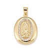 Brass Micro Pave Cubic Zirconia Locket Pendants LS-KK-A161-49G-1