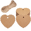100Pcs Lace Edged Heart Paper Gift Tags CDIS-CP0001-01B-1