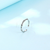 Non-Tarnish Stainless Steel Finger Open Cuff Ring IS0697-2-2