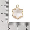 Brass Inlay Clear Glass Pendants KK-Z061-05G-3