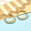 Textured Brass Hoop Earrings EJEW-A132-13G-2