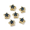 Brass Micro Pave Cubic Zirconia Slide Charms KK-D226-02G-2