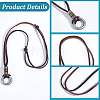 1Pc Men Adjustable Cowhide Pendant Necklaces NJEW-GF0001-21-6