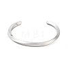 Non-Tarnish 304 Stainless Steel Twisted Open Cuff Bangles for Women BJEW-B097-01P-2