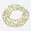 Electroplate Transparent Glass Beads Strands EGLA-A034-T3mm-H21-3