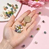 50Pcs 10 Colors Glass Pendants PALLOY-YW00180-5