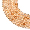 Natural Citrine(Heated) Beads Strands G-L659-A01-4mm-4