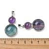 Natural & Synthetic Mixed Gemstone Pendants G-G147-06P-4