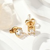 304 Stainless Steel Rhinestone Stud Earrings EJEW-G423-16G-01-3