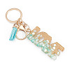 Alloy & Resin Tassel Keychainss AJEW-TADJ0001-20G-04-2