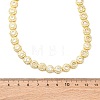 Brass Pave Clear Cubic Zirconia Flat Round Link Chain Necklaces for Women NJEW-A044-01G-5