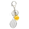 Alloy & Cloth Fabric Pendant Keychains KEYC-YW00298-1