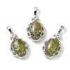 Natural Unakite Oval Pendants G-NH0025-15P-13-1