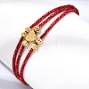 Polyester Multi-Strand Bracelets FB-CBA983F-02G-06-3