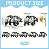 12Pcs Alloy Enamel Brooches JEWB-WR0001-13-2