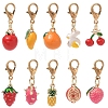 Brass Enamel Pendant Decorations HJEW-YW00573-04-3