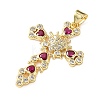Brass Micro Pave Cubic Zirconia Pendants KK-H279-09G-05-2