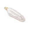 Natural Baroque Pearl Keshi Pearl Pendants PALLOY-JF04777-01-3