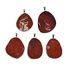 Natural Red Jasper Pendants G-N362-04P-03-1