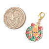 Christmas Alloy Enamel Pendant Decorations HJEW-JM03649-3