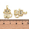 Brass Micro Pave Cubic Zirconia Pendants KK-N257-28G-3