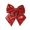 Christmas Plastic Sequin Big Bowknot Pendant Decorations AJEW-S088-04A-1