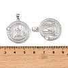 Brass & Clear Cubic Zirconia Pendants KK-G558-13P-3