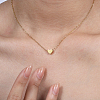Modern minimalist Style Classic Brass Love Heart Pendant Nnecklaces NB0089-2