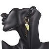 304 Stainless Steel Fish Hoop Earrings EJEW-JE06748-3
