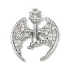 Brass Micro Pave Clear Cubic Zirconia Pendants KK-L238-04P-1