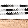Transparent Gradient Color Glass Beads Strands GLAA-F131-01B-05-5