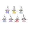 Glass Pearl Pendants PALLOY-JF03655-01-1