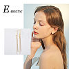 12Pcs 2 Size Brass Oval Stud Earrings with 925 Sterling Silver Pins for Women KK-FH0005-08-7