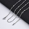 Brass Singapore Chains Necklaces for Women NJEW-D302-04P-1