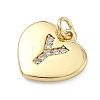 Brass Micro Pave Clear Cubic Zirconia Pendants KK-D229-01G-25-2