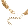 Natural Pearl Rice and 304 Stainless Steel Cross Charm Bracelets for Women BJEW-JB12984-4