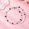 Natural Lapis Lazuli & Aquamarine Chip & Glass Seed Baeded Necklaces for Women NJEW-JN05603-02-1
