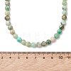6.5MM Round Natural Green Line Jasper Beaded Necklaces for Women NJEW-JN05960-4