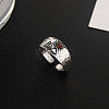 Alloy with Rhinestone Cuff Rings FS-WG5DC0C-01-1