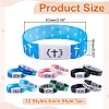 12Pcs 12 Colors Polyester Cord Stretch Bracelets for Women Men BJEW-WR0001-08-2