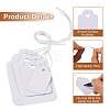 1100Pcs 4 Styles Paper Blank Price Tags with Cotton Rope CDIS-PJ0001-02-12