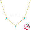 925 Sterling Silver Turquoise Pendant Necklaces ZO4413-1