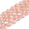 Transparent Electroplate Glass Beads Strands EGLA-N013-T4mm-B29-1