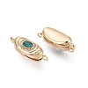 Brass Micro Pave Clear Cubic Zirconia Box Clasps KK-Q074-05G-3
