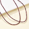 Natural Garnet Beaded Necklaces NJEW-K114-A-A04-4