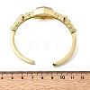 Hexagon Brass Pave Natural Cherry Blossom Agate & Cubic Zirconia Cuff Bangles for Women BJEW-Z172-01G-05-5