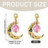 2Pcs Alloy & Resin & Acrylic Pendant Decorations HJEW-TAC0111-3