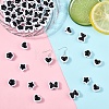 80Pcs 4 Colors Two-tone Acrylic Beads OACR-YW0003-38-4